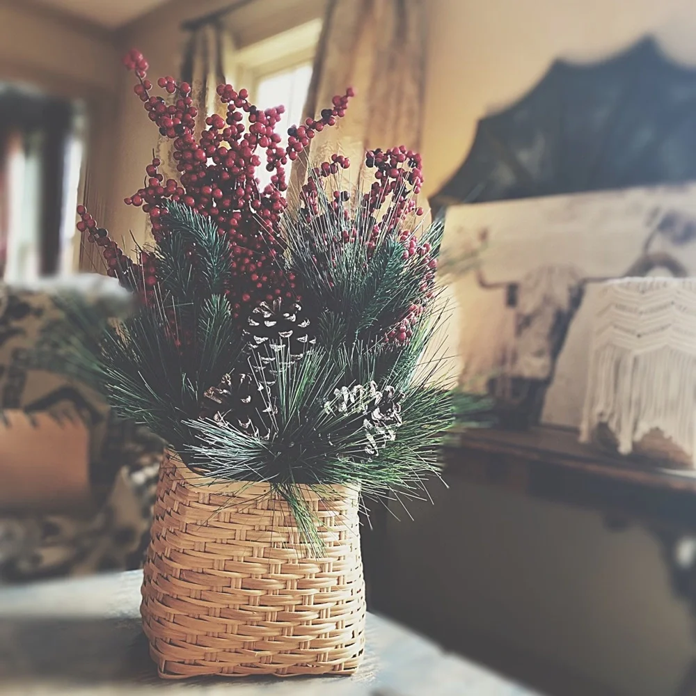 Holiday Decor Door Basket